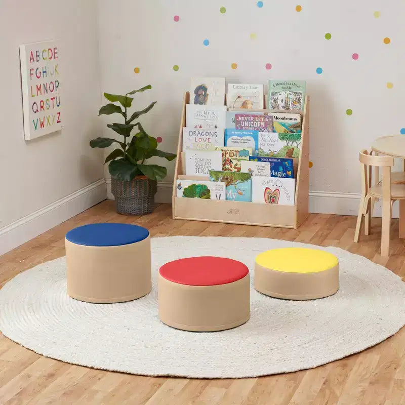 Lot de 3 poufs souches colorés SoftZone
