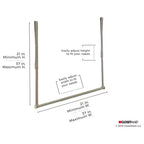 Tige de rangement double Closetmaid à hauteur réglable pour placard, nickel