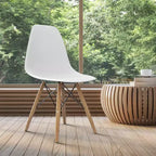 COSTWAY Lot de 4 chaises de salle à manger style moderne du milieu du siècle Pieds en bois
