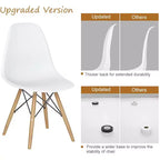 COSTWAY Lot de 4 chaises de salle à manger style moderne du milieu du siècle Pieds en bois