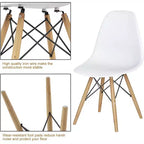 COSTWAY Lot de 4 chaises de salle à manger style moderne du milieu du siècle Pieds en bois