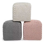 BIRDROCK HOME Pouf Repose-Pieds Ottoman Buds - Gris