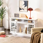 Meuble TV cheminée Costway 48" avec foyer électrique 1400W pour téléviseurs jusqu'à 50 pouces Blanc / Naturel / Noir