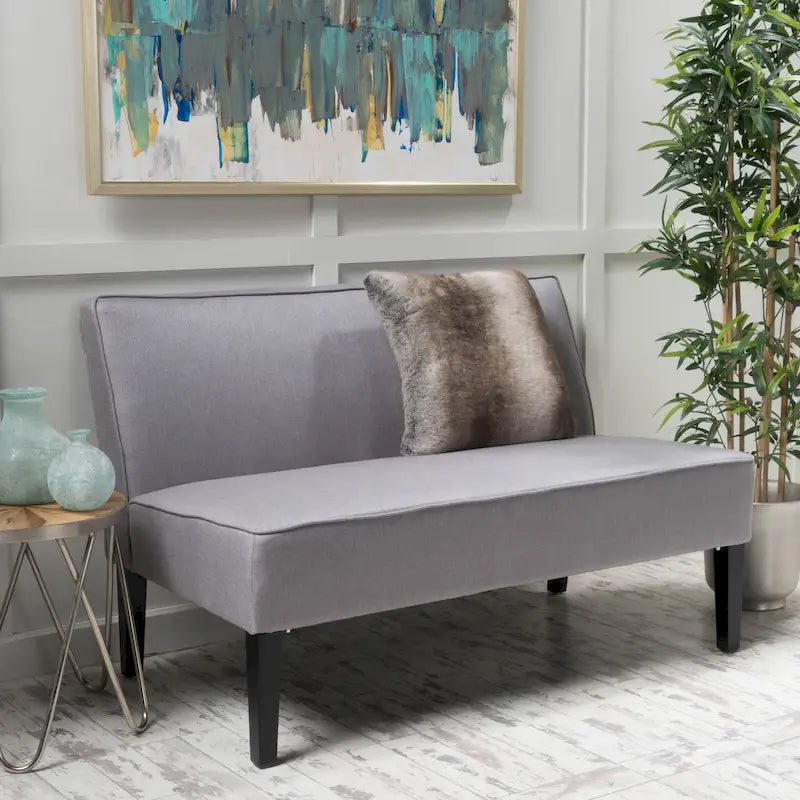 Causeuse en tissu – Canapé confortable à 2 places pour le salon