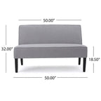 Causeuse en tissu – Canapé confortable à 2 places pour le salon