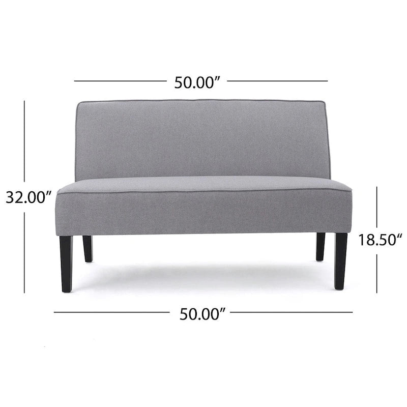 Causeuse en tissu – Canapé confortable à 2 places pour le salon