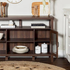 Console TV buffet haute de 52 po – Meuble de rangement média