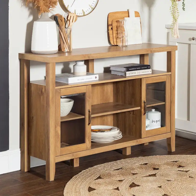 Console TV buffet haute de 52 po – Meuble de rangement média