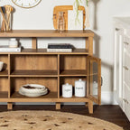 Console TV buffet haute de 52 po – Meuble de rangement média