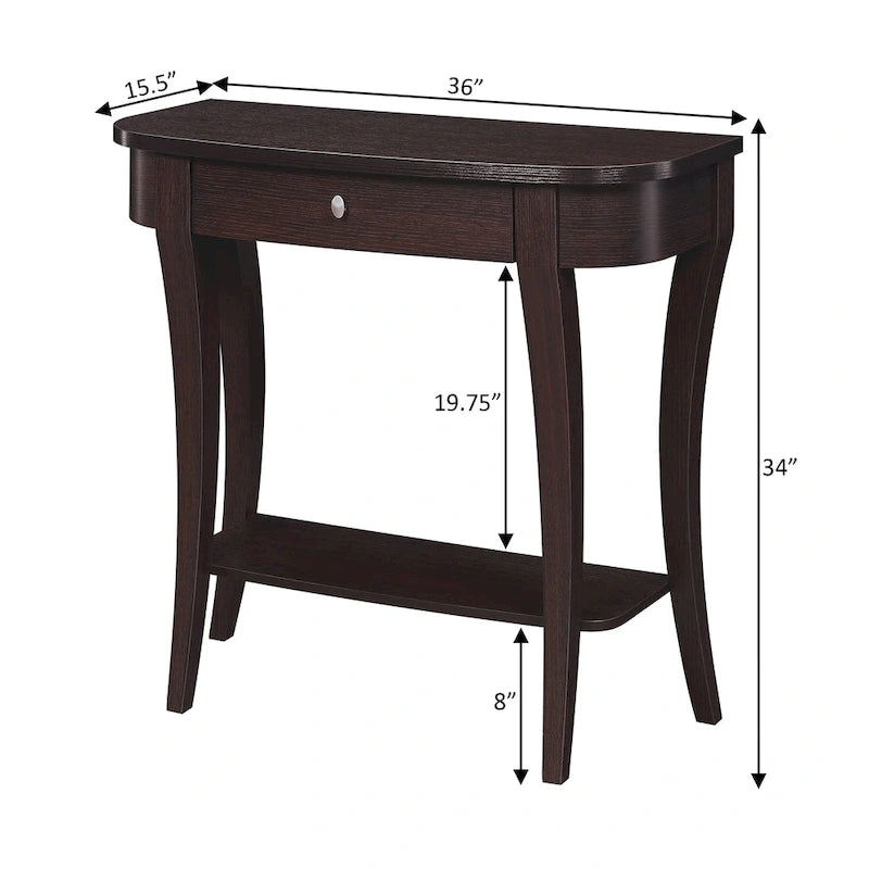Console avec étagère et 1 tiroir – Table d'entrée moderne