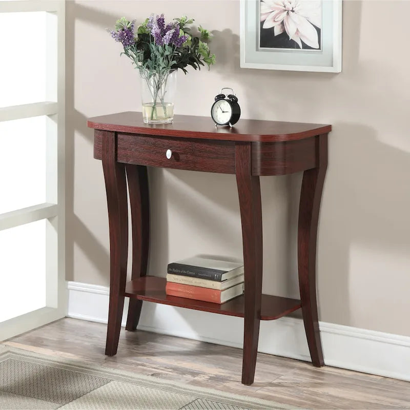 Console avec étagère et 1 tiroir – Table d'entrée moderne