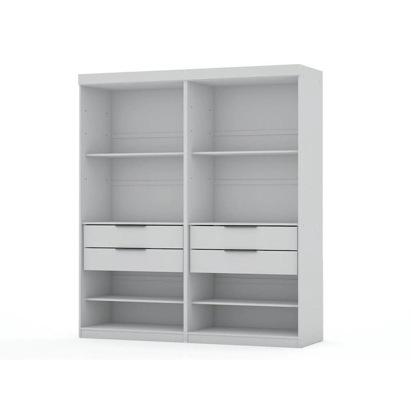 Armoire de chambre moderne à 2 sections – Organiseur de rangement pour chambre
