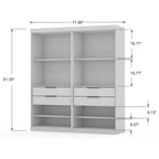 Armoire de chambre moderne à 2 sections – Organiseur de rangement pour chambre
