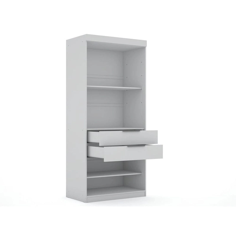 Armoire de chambre moderne à 2 sections – Organiseur de rangement pour chambre