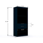 Armoire de chambre moderne à 2 sections – Organiseur de rangement pour chambre