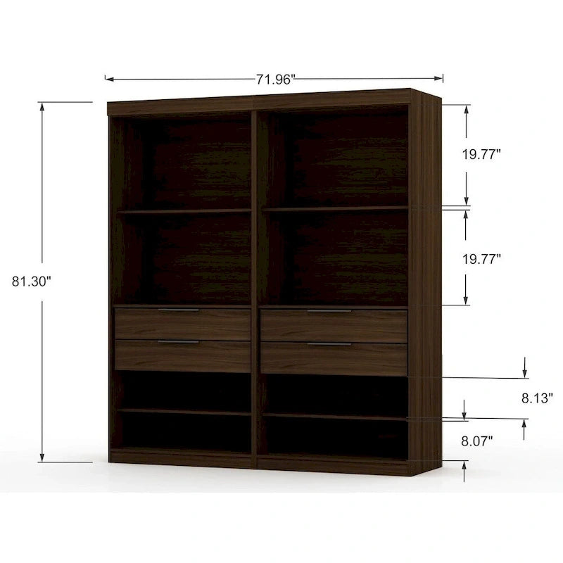 Armoire de chambre moderne à 2 sections – Organiseur de rangement pour chambre