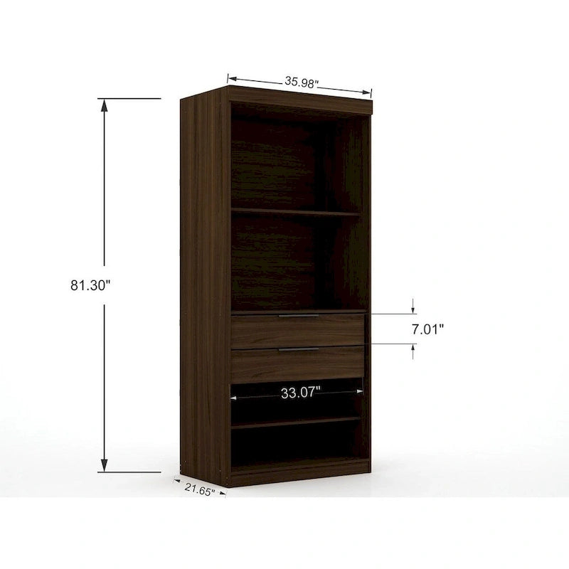 Armoire de chambre moderne à 2 sections – Organiseur de rangement pour chambre