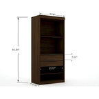 Armoire de chambre moderne à 2 sections – Organiseur de rangement pour chambre