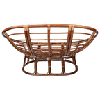 Fauteuil double Papasan en rotin de Bali avec coussin en sergé – Deux places
