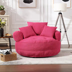 Fauteuil d'appoint rembourré en boucle touffeté avec coussins pour le salon