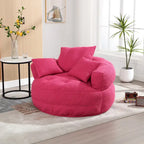 Fauteuil d'appoint rembourré en boucle touffeté avec coussins pour le salon