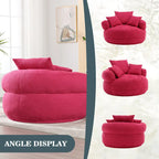 Fauteuil d'appoint rembourré en boucle touffeté avec coussins pour le salon