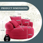 Fauteuil d'appoint rembourré en boucle touffeté avec coussins pour le salon