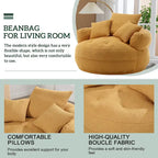 Fauteuil d'appoint rembourré en boucle touffeté avec coussins pour le salon