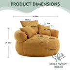 Fauteuil d'appoint rembourré en boucle touffeté avec coussins pour le salon