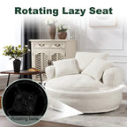 Fauteuil d'appoint rembourré en boucle touffeté avec coussins pour le salon
