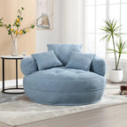 Fauteuil d'appoint rembourré en boucle touffeté avec coussins pour le salon