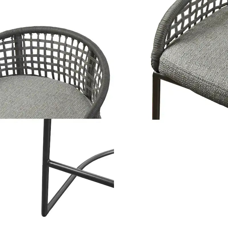 Tabouret de comptoir tissé 63,5 cm – Siège de bar de cuisine élégant