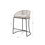 Tabouret de comptoir tissé 63,5 cm – Siège de bar de cuisine élégant