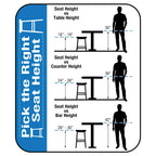 Tabouret de comptoir à broche 26 po