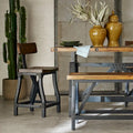 Tabouret de comptoir rembourré avec dossier – Siège de bar moderne