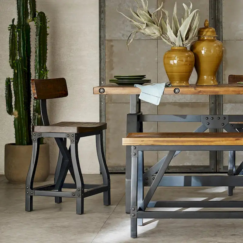Tabouret de comptoir rembourré avec dossier – Siège de bar moderne