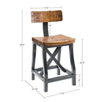 Tabouret de comptoir rembourré avec dossier – Siège de bar moderne