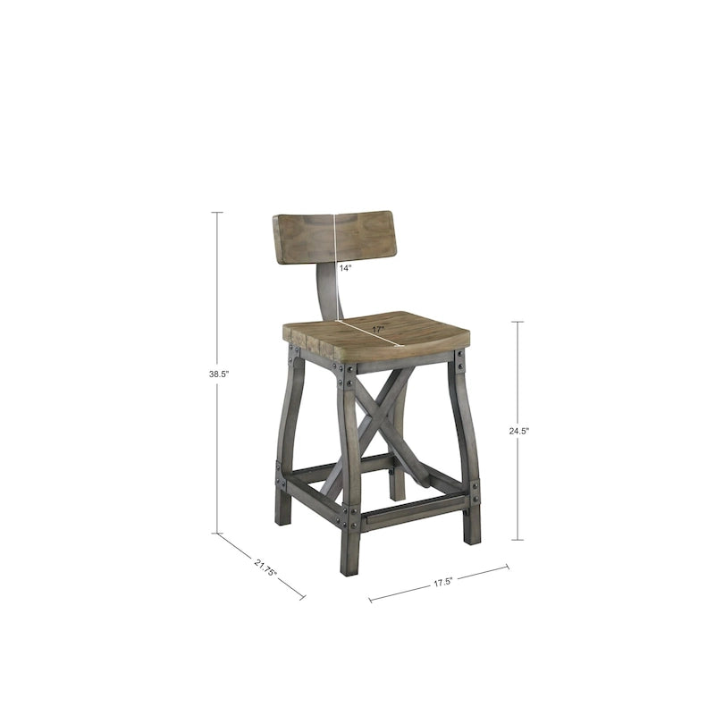 Tabouret de comptoir rembourré avec dossier – Siège de bar moderne