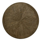 Table à manger ronde en bois de chêne rustique de 54 po