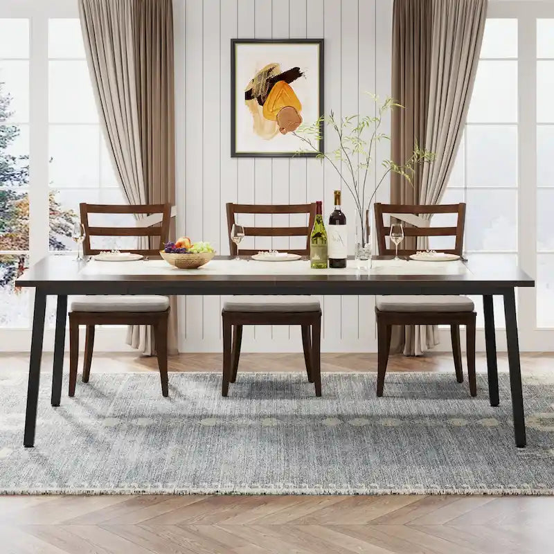 Table de salle à manger moderne de 79 pouces pour 8 à 10 personnes