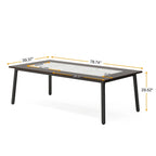 Table de salle à manger moderne de 79 pouces pour 8 à 10 personnes