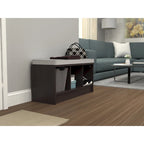 Banc de rangement 3 cubes avec coussin gris