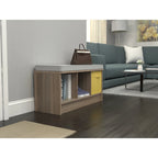 Banc de rangement 3 cubes avec coussin gris