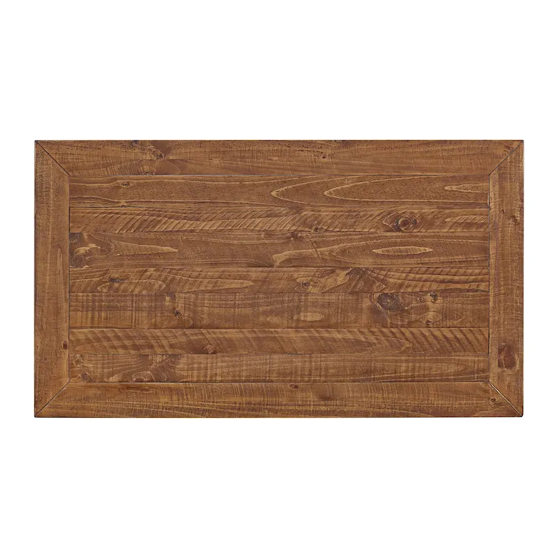Table basse à 2 tiroirs en bois massif – Style ferme côtière