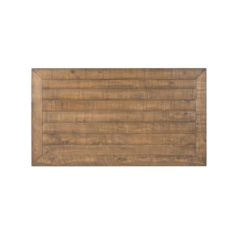 Table basse à 2 tiroirs en bois massif – Style ferme côtière