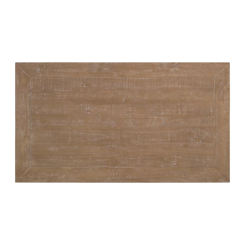 Table basse à 2 tiroirs en bois massif – Style ferme côtière