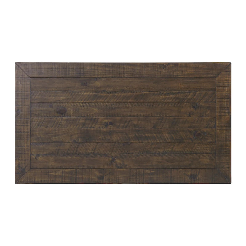 Table basse à 2 tiroirs en bois massif – Style ferme côtière