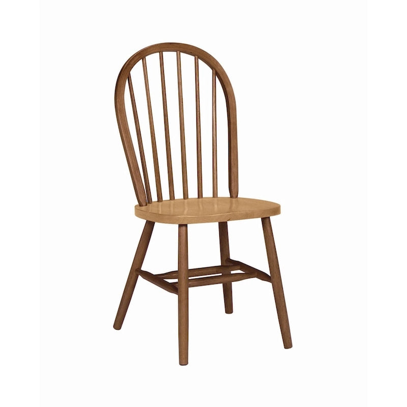 Chaise de salle à manger Windsor en bois massif à dossier à fuseaux – Chaise de cuisine classique