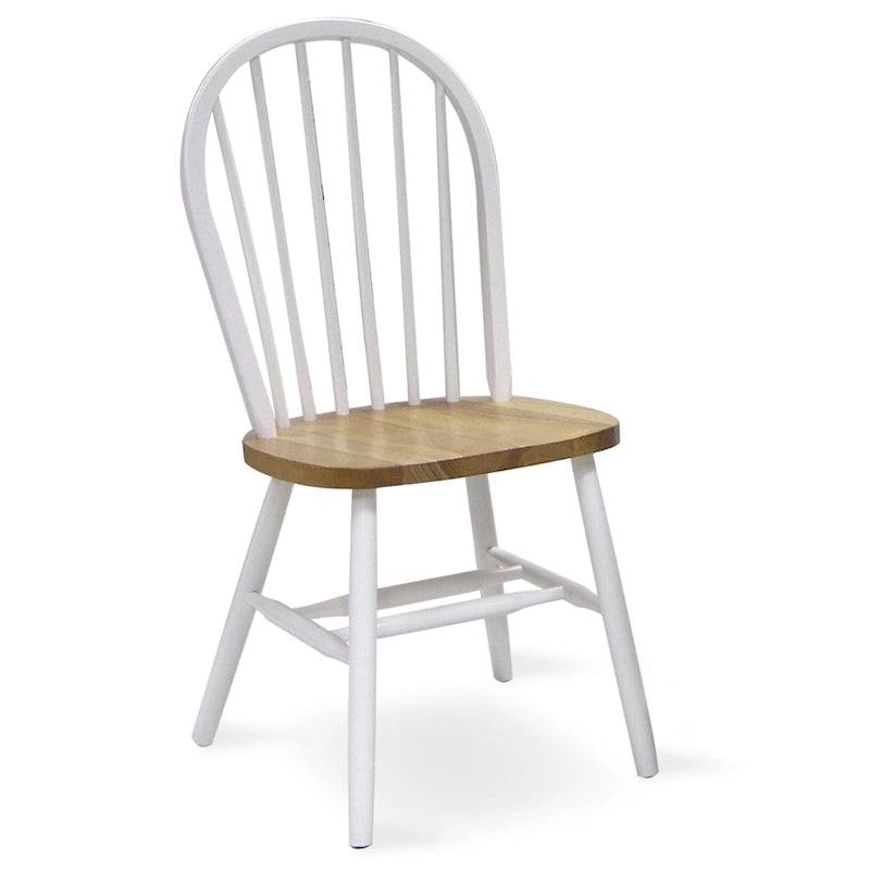 Chaise de salle à manger Windsor en bois massif à dossier à fuseaux – Chaise de cuisine classique