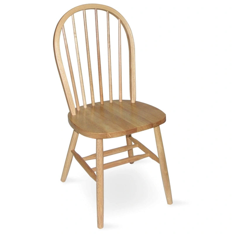 Chaise de salle à manger Windsor en bois massif à dossier à fuseaux – Chaise de cuisine classique